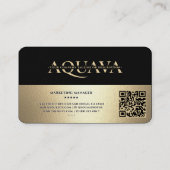 Professioneel bedrijf Black Faux Gold Modern Visitekaartje (Achterkant)