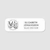 Professioneel Bedrijf Black Logo Corporate Naamplaatje (Voorkant)