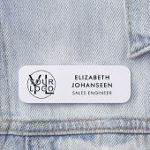 Professioneel Bedrijf Black Logo Corporate Naamplaatje