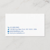Professioneel Bedrijf Eenvoudig Elegant Visitekaartje (Achterkant)