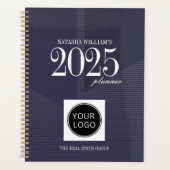 Professioneel bedrijf Logo Custom Navy 2025 Planner (Voorkant)
