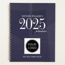 Professioneel bedrijf Logo Custom Navy 2025 Planner