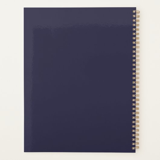 Professioneel bedrijf Logo Custom Navy 2025 Planner (Achterkant)