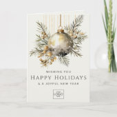 Professioneel Bedrijf Logo Elegant Custom Christma Feestdagen Kaart (Voorkant)