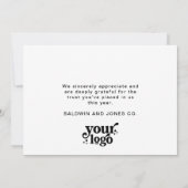 Professioneel bedrijf Logo Gold en Green Feestdagenkaart (Achterkant)