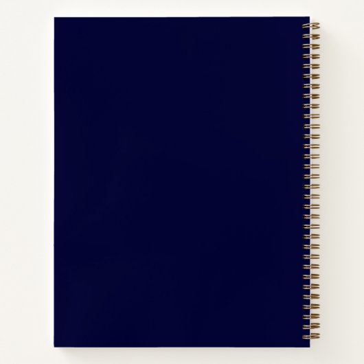 Professioneel Bedrijf Logo Marine Blauw en Goud Notitieboek (Achterkant)