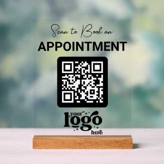 Professioneel bedrijf Logo QR Code Business Modern Acryl Bord (Neutraal)