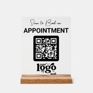 Professioneel bedrijf Logo QR Code Business Modern Acryl Bord