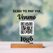 Professioneel Bedrijf Logo QR Code Zakelijk Wit Acryl Bord (Neutraal)