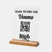 Professioneel Bedrijf Logo QR Code Zakelijk Wit Acryl Bord (Hoek)