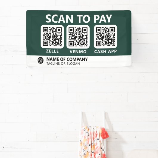 Professioneel bedrijf Logo Scan om QR-codes te bet Spandoek (Insitu)