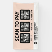 Professioneel bedrijf Logo Scan om QR-codes te bet Spandoek (Verticaal)