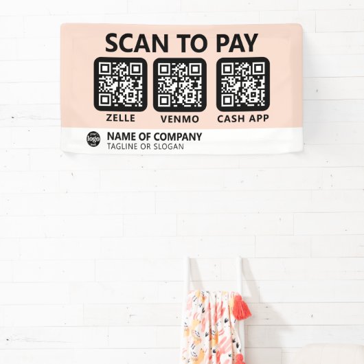 Professioneel bedrijf Logo Scan om QR-codes te bet Spandoek (Insitu)