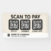 Professioneel bedrijf Logo Scan om QR-codes te bet Spandoek (Horizontaal)