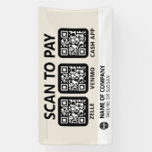 Professioneel bedrijf Logo Scan om QR-codes te bet Spandoek (Verticaal)