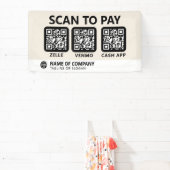 Professioneel bedrijf Logo Scan om QR-codes te bet Spandoek (Insitu)