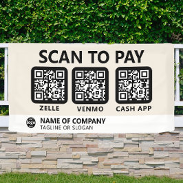 Professioneel bedrijf Logo Scan om QR-codes te bet Spandoek