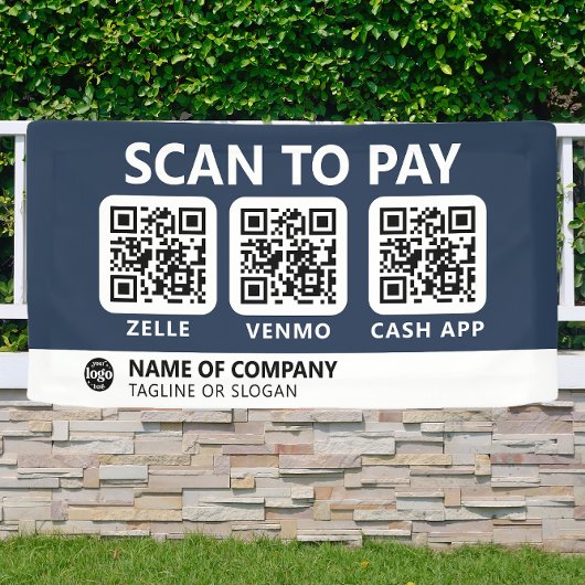 Professioneel bedrijf Logo Scan om QR-codes te bet Spandoek