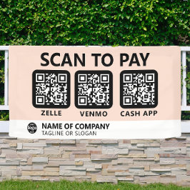 Professioneel bedrijf Logo Scan om QR-codes te bet Spandoek