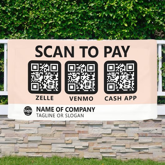 Professioneel bedrijf Logo Scan om QR-codes te bet Spandoek