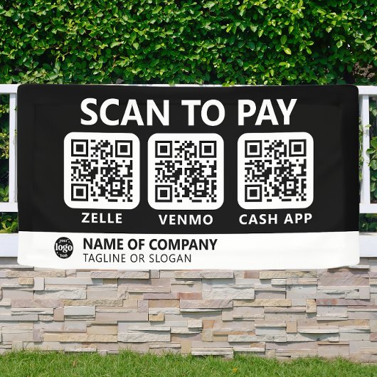 Professioneel bedrijf Logo Scan om QR-codes te bet Spandoek