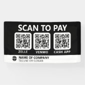 Professioneel bedrijf Logo Scan om QR-codes te bet Spandoek (Horizontaal)
