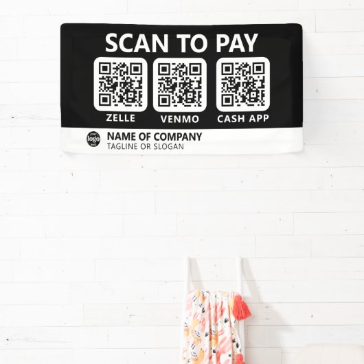 Professioneel bedrijf Logo Scan om QR-codes te bet Spandoek (Insitu)