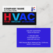Professioneel bedrijf Logo & Slogan, Modern HVAC Visitekaartje (Voorkant / Achterkant)