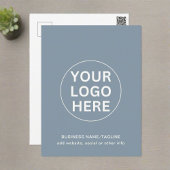 Professioneel Bedrijf Logo & Tekst Dusty Blue Briefkaart
