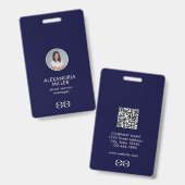Professioneel bedrijf personeel QR-code badge (Voor- en achterkant)