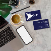 Professioneel Bedrijf Pilot Marine Blue Aviation Visitekaartje