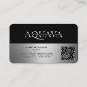 Professioneel bedrijf Silver Monogram Modern Visitekaartje (Achterkant)