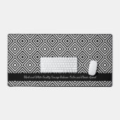 Professioneel Bedrijf Tagline Zwart & Wit Patroon Bureaumat (Keyboard & Muis)
