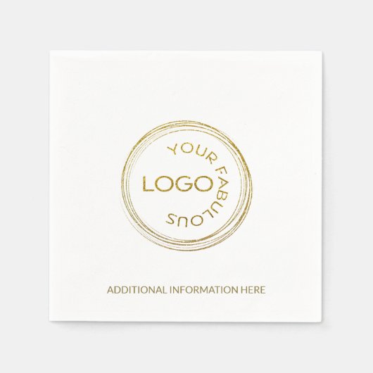 Professioneel bedrijf Voeg je witte Logo toe Servet (Voorkant)