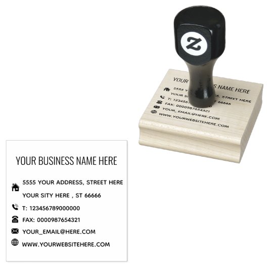 Professioneel bedrijfs Adres Gepersonaliseerd Rubberstempel (Gestempeld)
