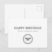 Professioneel Bedrijfs Gelukkige Verjaardag Logo T Briefkaart (Voorkant / Achterkant)