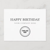 Professioneel Bedrijfs Gelukkige Verjaardag Logo T Briefkaart (Voorkant)