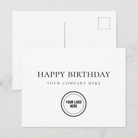 Professioneel Bedrijfs Gelukkige Verjaardag Voeg L Briefkaart (Voorkant / Achterkant)