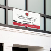 Professioneel bedrijfsbanner met uw logo spandoek (Buitenkant Gebouw)