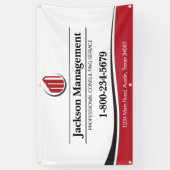 Professioneel bedrijfsbanner met uw logo spandoek (Verticaal)