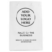 Professioneel Bedrijfsbedrijf Zakelijk Uw Logo Medium Cadeauzakje (Voorkant)