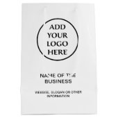 Professioneel Bedrijfsbedrijf Zakelijk Uw Logo Medium Cadeauzakje (Achterkant)