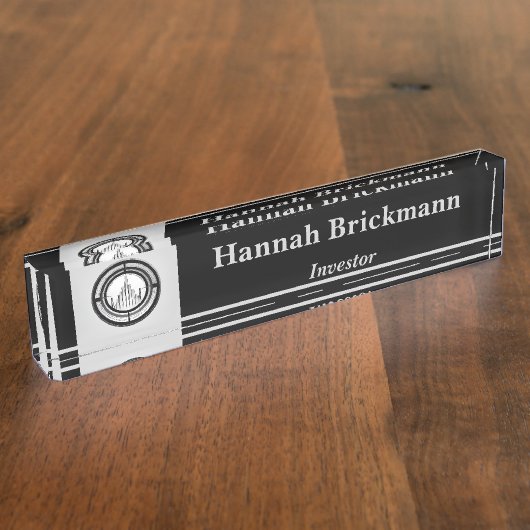 Professioneel bedrijfsleven naambordje (Zijkant)