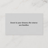 Professioneel bedrijfsleven visitekaartje (Achterkant)