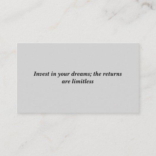 Professioneel bedrijfsleven visitekaartje (Achterkant)