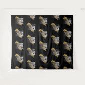 Professioneel bedrijfslogo op zwarte promotie wandkleed (Voorkant (horizontaal))