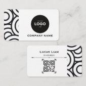 Professioneel bedrijfslogo & QR-code Zakelijk Auto Visitekaartje (Voorkant / Achterkant)
