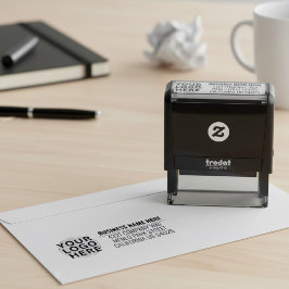 Professioneel bedrijfslogo, retouradres bedrijf  zelfinktende stempel