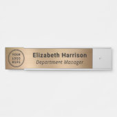 Professioneel bedrijfslogonaam goud deurbordje (Voorkant)