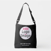 Professioneel  bedrijfsmerk zwart crossbody tas (Voorkant)